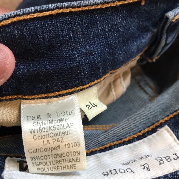 Rag & Bone skinny denim size 24 - Picture 3 of 5